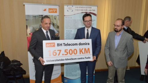 BH Telecom donirao 167.500 konvertibilnih maraka UKC Tuzla