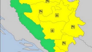 Upaljen žuti meteoalarm za veći dio BiH