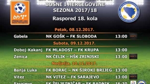 Gošk i Sloboda otvaraju 18. kolo Premijer lige BiH