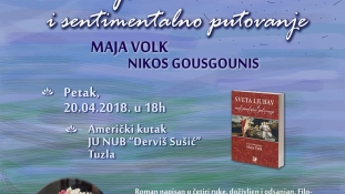 Najava promocije knjige  “Sveta ljubav i sentimentalno putovanje”,  Maje Volk i Nikosa Gousgounisa