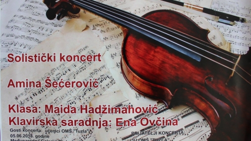 Solistički koncert violinistkinje Amine Šećerović 5. juna u MGP Tuzla