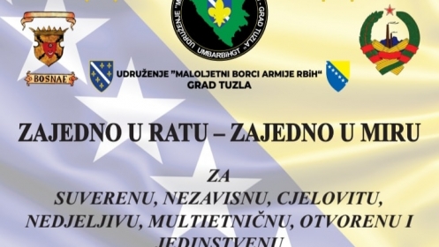 Maloljetni borci Armije RBiH pozivaju građane na zajedničko obilježavanje Dana nezavisnosti BiH