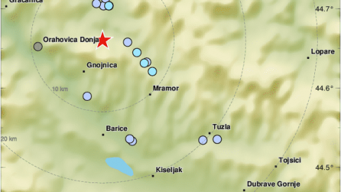 EMSC: Novi zemljotres pogodio područje Tuzle!