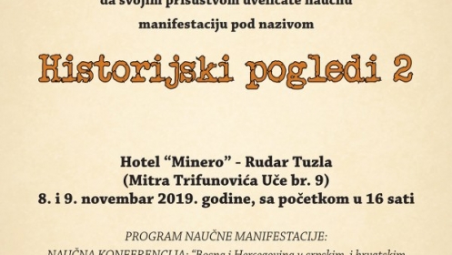 Naučna manifestacija “Historijski pogledi 2”, Tuzla 2019.