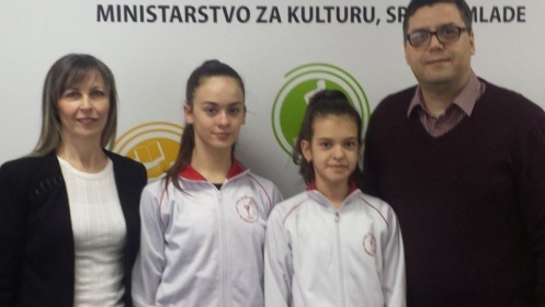 Članice reprezentacije BiH u ritmičkoj gimnastici u posjeti ministarstvu