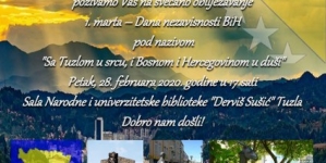 NUB “Derviš Sušić” Tuzla: Najava obilježavanja 1.marta – Dana nezavisnosti BiH