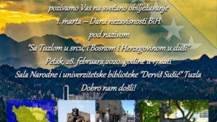 NUB “Derviš Sušić” Tuzla: Najava obilježavanja 1.marta – Dana nezavisnosti BiH