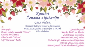 Gala koncert “Ženama s ljubavlju” večeras u BKC-u Živinice