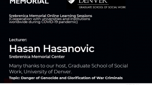 Memorijalni centar Srebrenica i Univerzitet Denver se povezali online u vrijeme pandemije