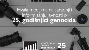 Memorijalni centar Srebrenica zahvalio medijima na podršci obilježavanju 25. godišnjice genocida