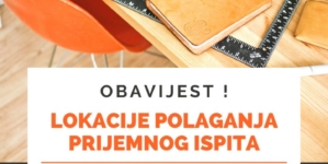 Lokacije polaganja prijemnog ispita za upis studenata u prvu godinu prvog i integriranog prvog i drugog ciklusa studija