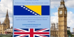Mirovni protest u znak podrške Bosni i Hercegovini 10. januara u Londonu