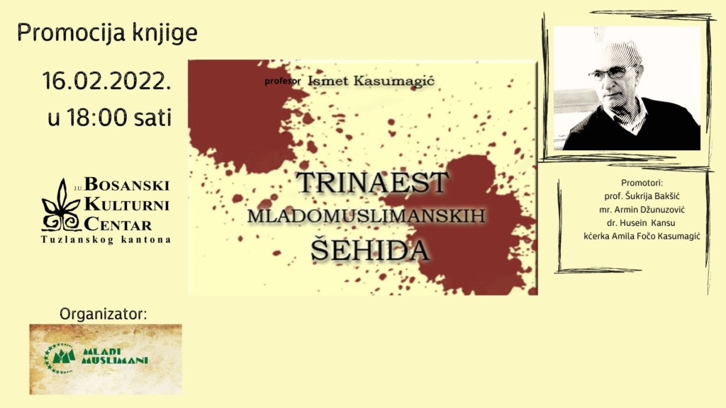 Promocija knjige “Trinaest mladomuslimanskih šehida” 16. februara u BKC TK