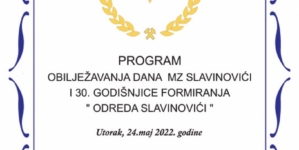 Najava: Dan Mjesne zajednice i 30. godišnjica od formiranja “Odreda Slavinovići” danas od 17,00 sati