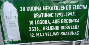 Posmrtni ostaci četiri žrtve proteklog rata spremni za ukop na kolektivnoj dženazi u Bratuncu