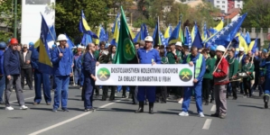 Prvomajska protestna šetnja – Rudari zatražili dostojanstven kolektivni ugovor