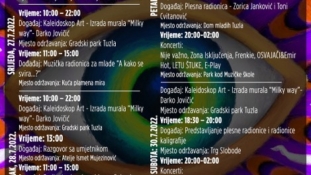 Najava programa Kaleidoskop festivala za  petak, 29.7.2022.