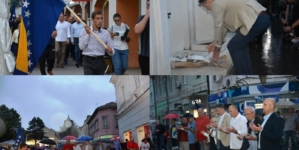 Ujedinjena opozicija zajedno prošetala Tuzlom s porukom: Denis Bećirović je naš kandidat VIDEO
