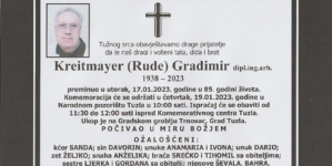 Komemoracija i ispraćaj Gradimira Kreitmayera u četvrtak, 19.1.2023.
