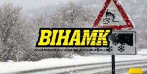 BIHAMK: Snijeg na putevima preko Kupresa, Mliništa, Blidinja, Nišića i Karaule