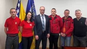 Prijem za članove Gorske službe spašavanja Stanica Tuzla kod gradonačelnika Tuzle