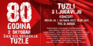 Nedjelja na Trgu Slobode: Koncert ‘Tuzli s ljubavlju’ u čast 80. godišnjice oslobođenja Tuzle