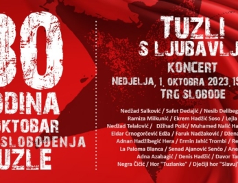 Nedjelja na Trgu Slobode: Koncert ‘Tuzli s ljubavlju’ u čast 80. godišnjice oslobođenja Tuzle