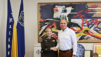 Brigadna generalica NATO-a, Pamela McGaha sastala se sa gradonačelnikom Lugavićem