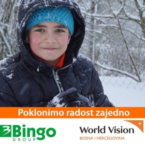 Poklonimo radost zajedno: Bingo i World Vision BiH daruju novogodišnje paketiće za 700 ranjive djece u BiH