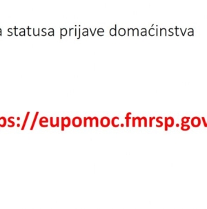 FMRSP: Od sutra moguća provjera statusa prijava na Javni poziv za energetski siromašna domaćinstva