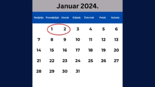 Povodom predstojećih novogodišnjih praznika neradni dani 1. i 2. januar 2024. godine