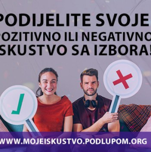 „Moje izborno iskustvo“ – pozivaju se građani da podijele svoja pozitivna ili negativna iskustva sa izbora