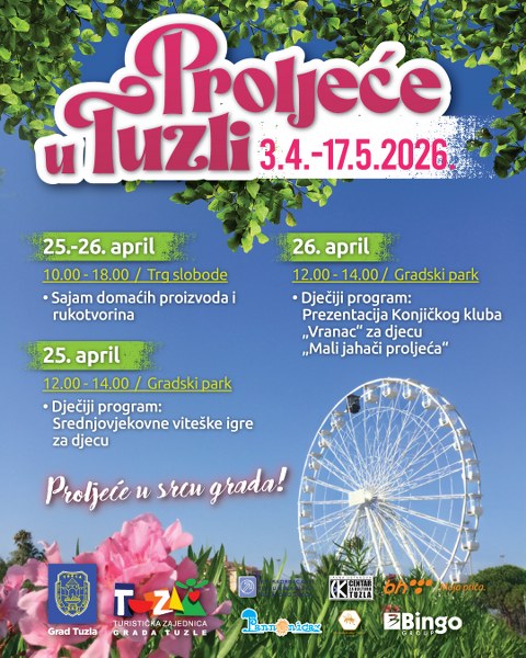 Sadržaji koje donosi četvrti vikend manifestacije „Proljeće u Tuzli 2026“